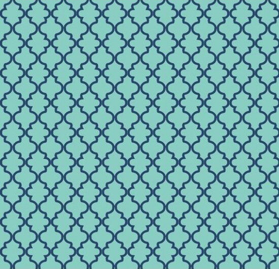Tricoline Ana Verde Tiffany-Azul Marinho Cor 19