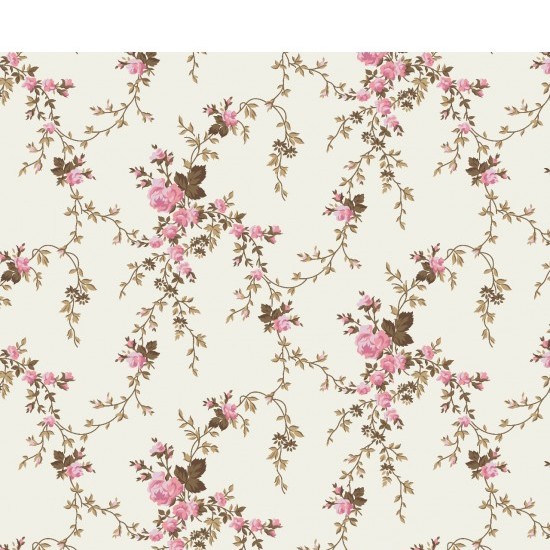 TRICOLINE FLORAL SARAH ROSA COM MARROM COR 48