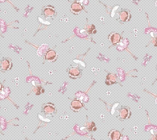 TRICOLINE MINI BAILARINA CINZA E ROSA COR 02