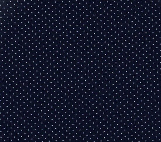 Tricoline Poá Azul Marinho Poá Branco Cor 06