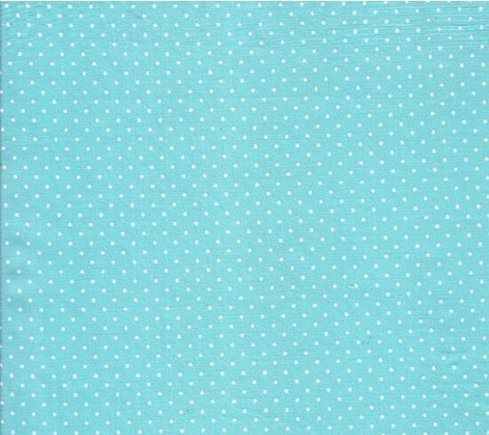 Tricoline Poá Azul Turquesa Poá Branco Cor 47