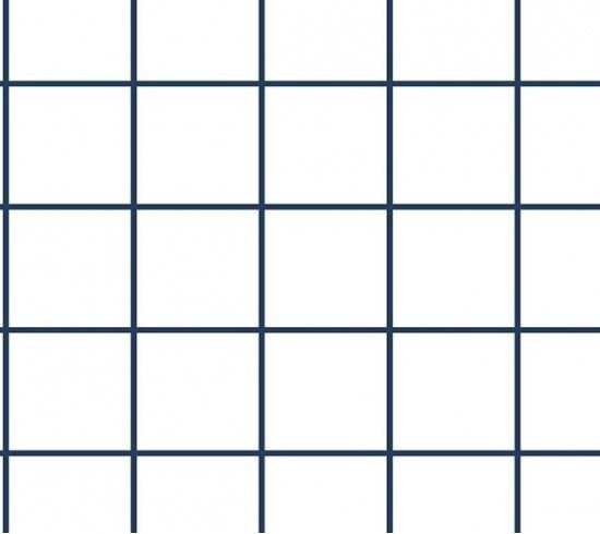 Tricoline Grid Branco Com Azul Marinho Cor 10