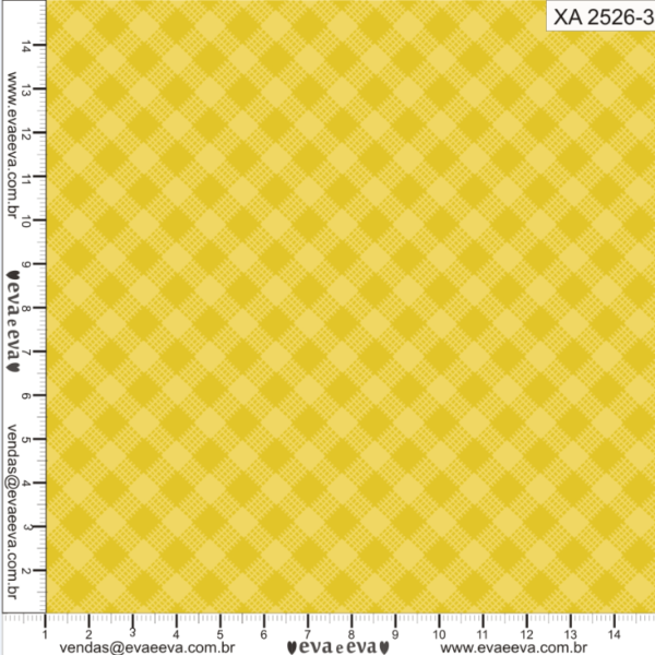 Tricoline Xadrez Amarelo