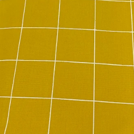 TRICOLINE COLEÇÃO GRID - XADREZ BRANCO C/ FD AMARELO