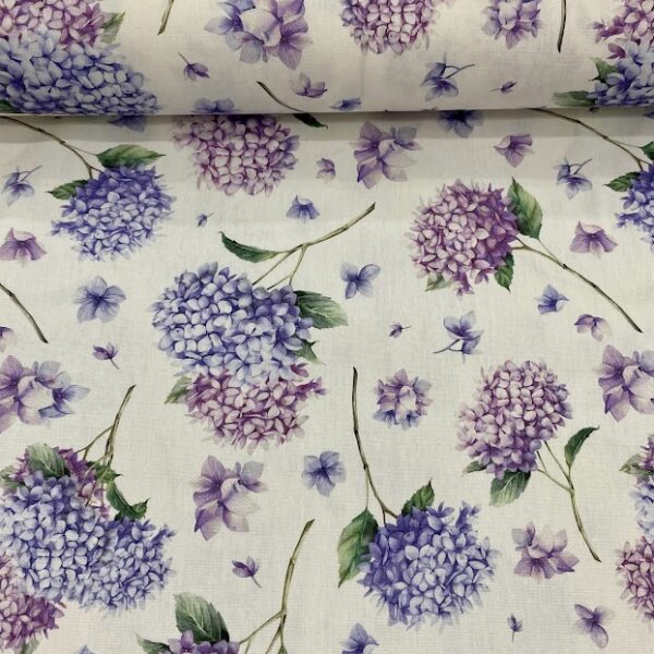 Tricoline Digital Floral Hortência 5964 D - Cor A