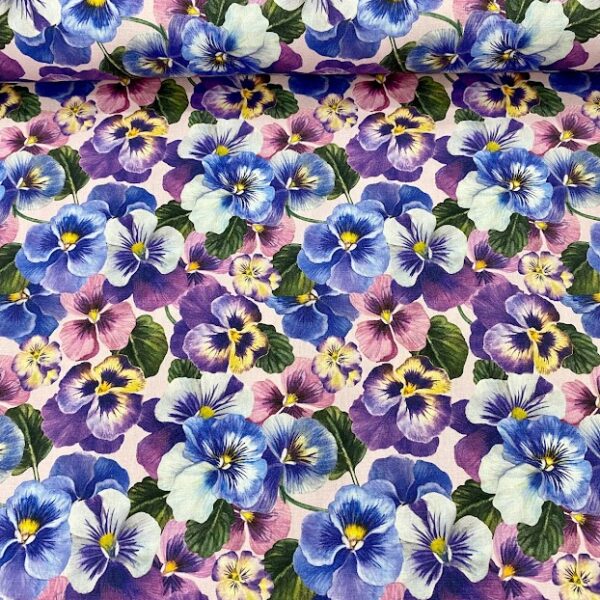 Tricoline Digital Floral Amor Perfeito 6058 D - Cor A