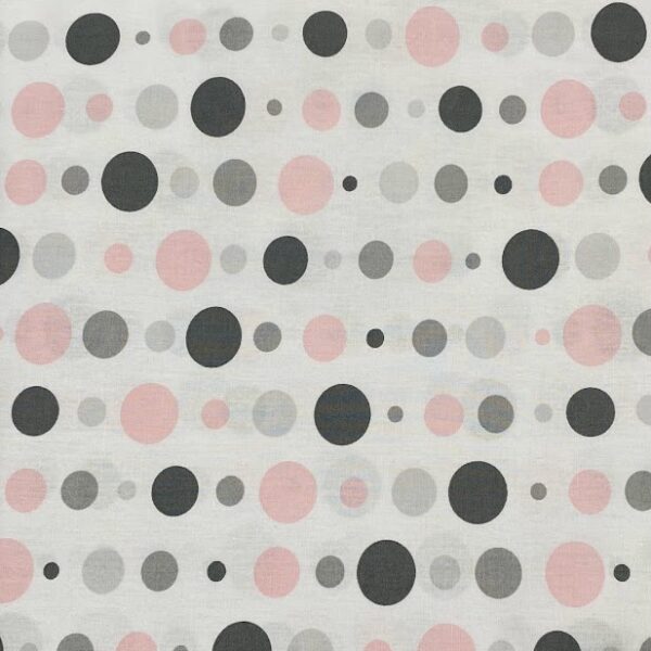 Tricoline Bolas Rosa-Cinza Cor 10