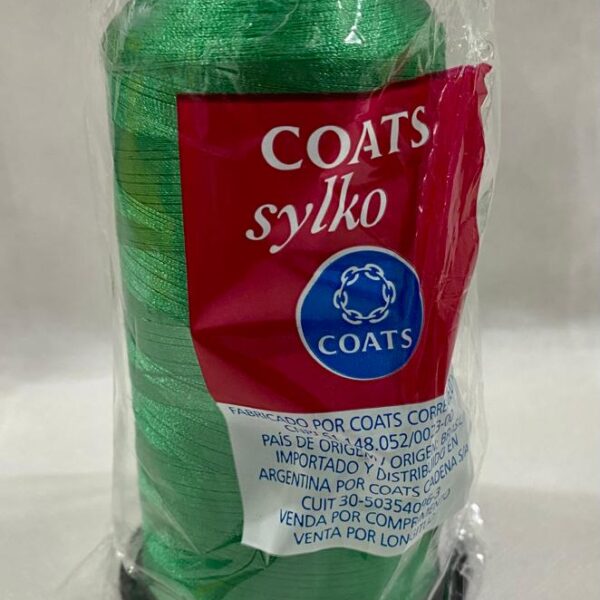 Linha de Costura 100% Poliéster 4000M Coats Sylko  Verde Bandeira 07075