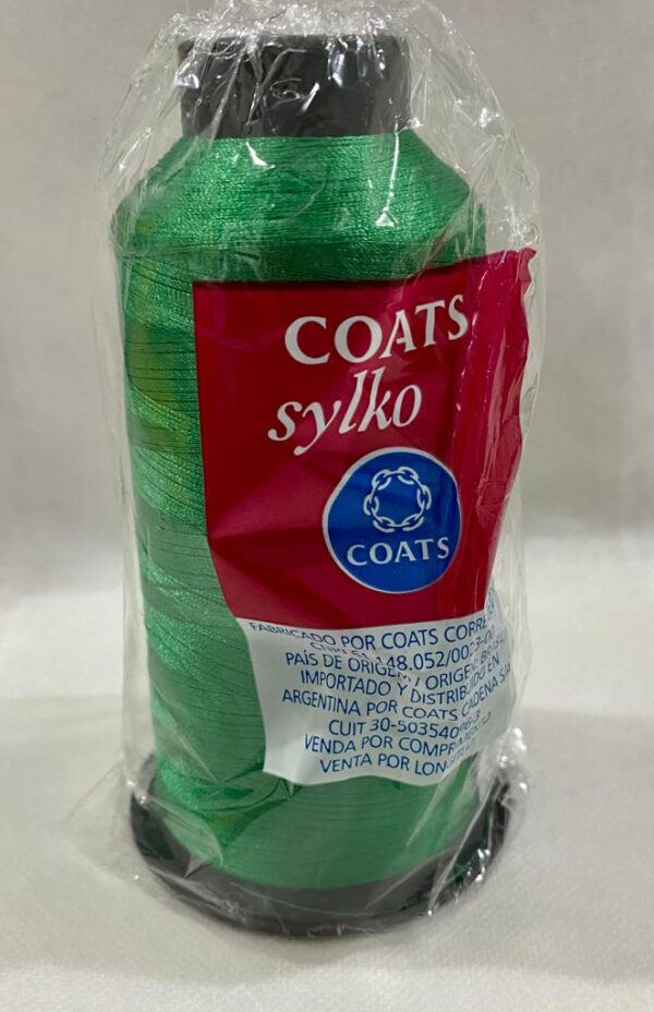 Linha de Costura 100% Poliéster 4000M Coats Sylko  Verde Bandeira 07075