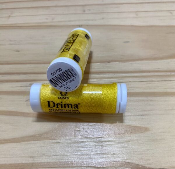 Linha de Costura Drima 91.4mt Amarelo Cor 05700