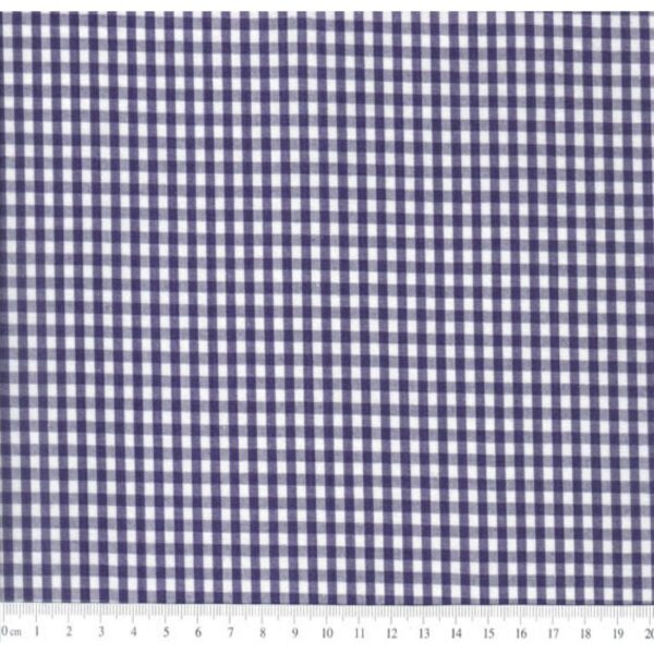 Tricoline Xadrez Miudo Ixm Fio Tinto Azul Marinho Cor 1041