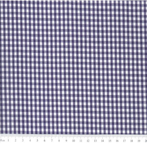 Tricoline Xadrez Miudo Ixm Fio Tinto Azul Marinho Cor 1041