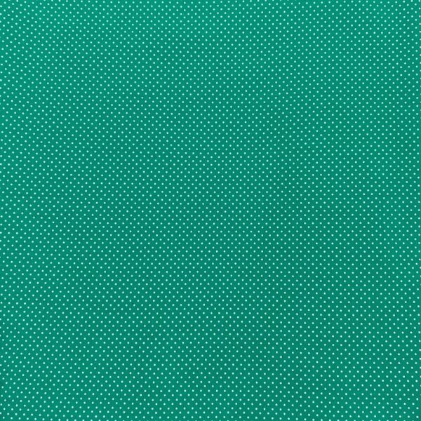 Tricoline Estampado 651 - Verde Médio Poá Branco