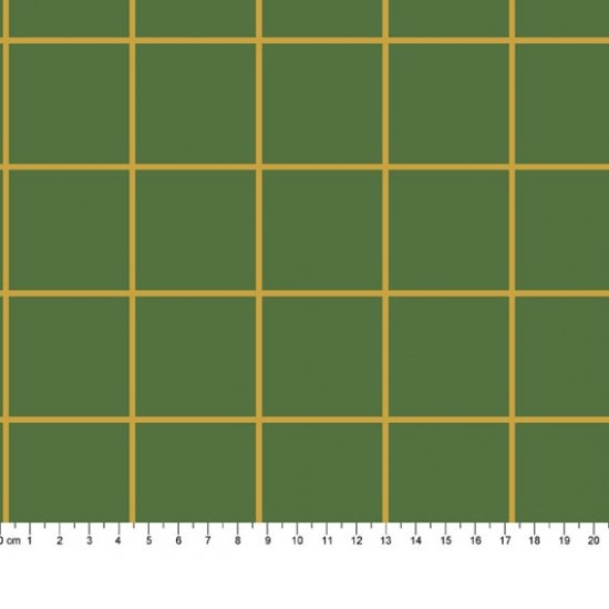 Tricoline Natal Grid Verde Com Dourado Cor 23