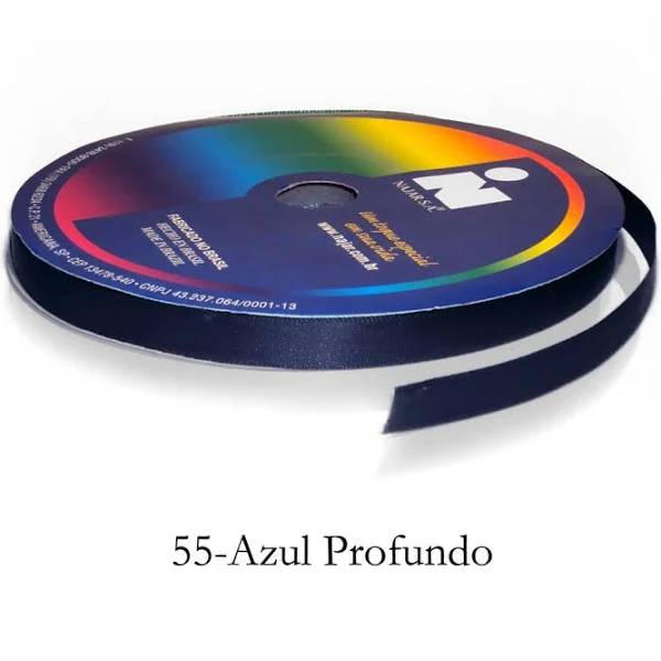 Fita de Cetim Najar 40 nº2 Rolo 50M Cor 55 Azul Profundo