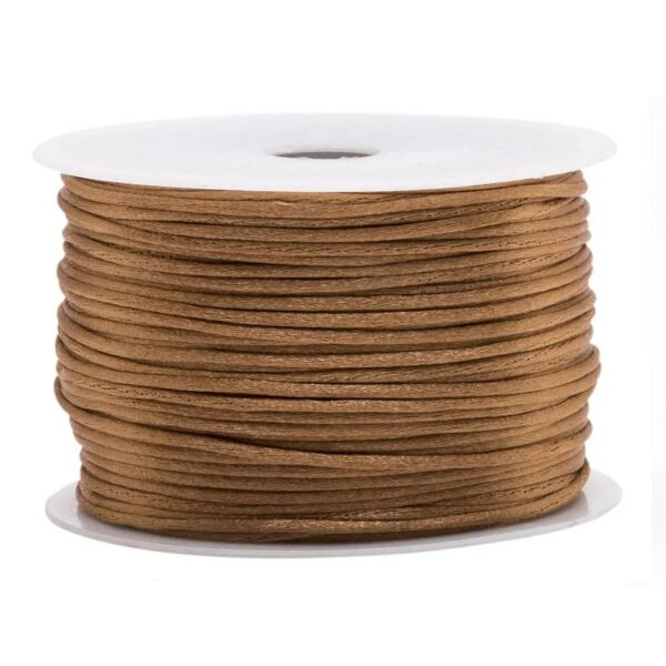 Cordão de Cetim Rabo de Rato 1mm 50Mt Cor 14 Caramelo