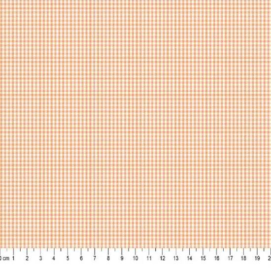 Tricoline Xadrez Miudo 1xm Fio Tinto Laranja Cor 1130