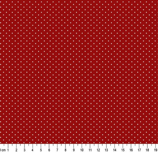 Tricoline Poá Vermelho Poá Branco Cor 04
