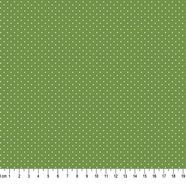 Tricoline Poá Verde Jade Poá Branco Cor 30