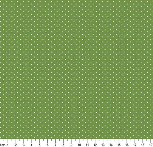 Tricoline Poá Verde Jade Poá Branco Cor 30