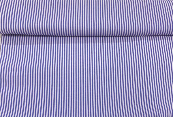 Tricoline Listrado Médio 227 Fio Tinto Royal Cor 1101