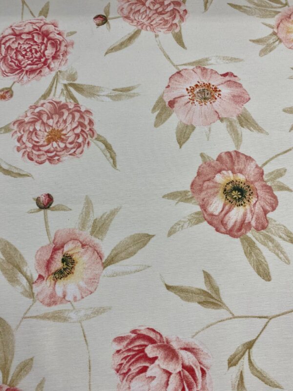 Tecido Semi Impermeável Belize Floral Peonia do Campo Rosa 6343 Cor A