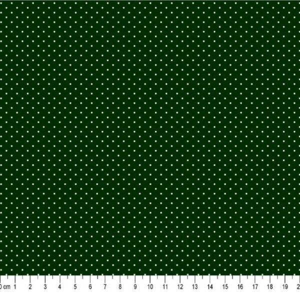 Tricoline Poá Verde Escuro Poá Branco Cor 233