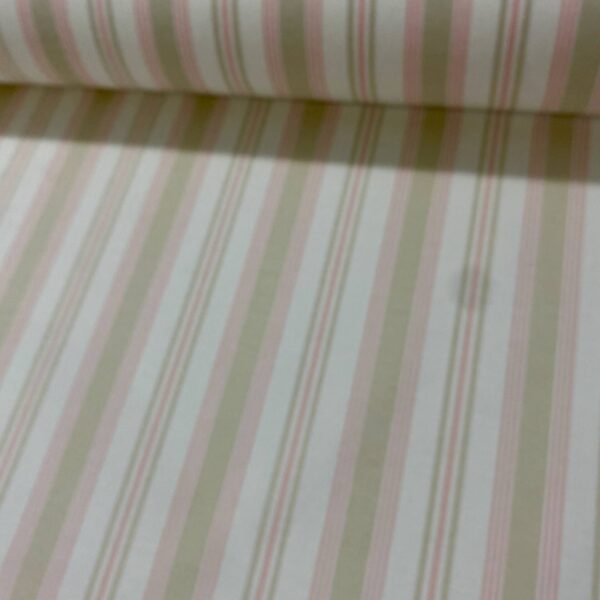 Tecido Semi Impermeável Belize Listrado Rosa Claro 6344 Cor A