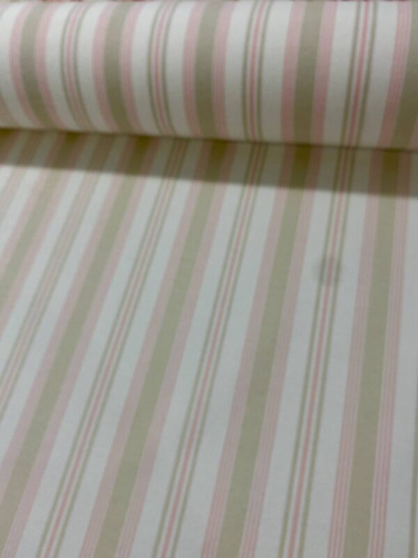 Tecido Semi Imperme&aacute;vel Belize Listrado Rosa Claro 6344 Cor A