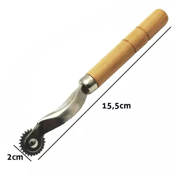 Carretilha Cabo Madeira Para Costura