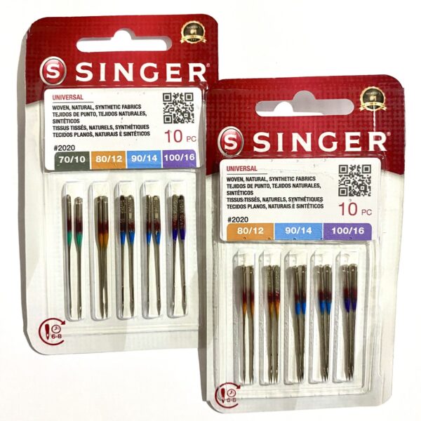 Agulha de Máquina Singer Caseira Universal #2020 Pct C/10 un Sortidos
