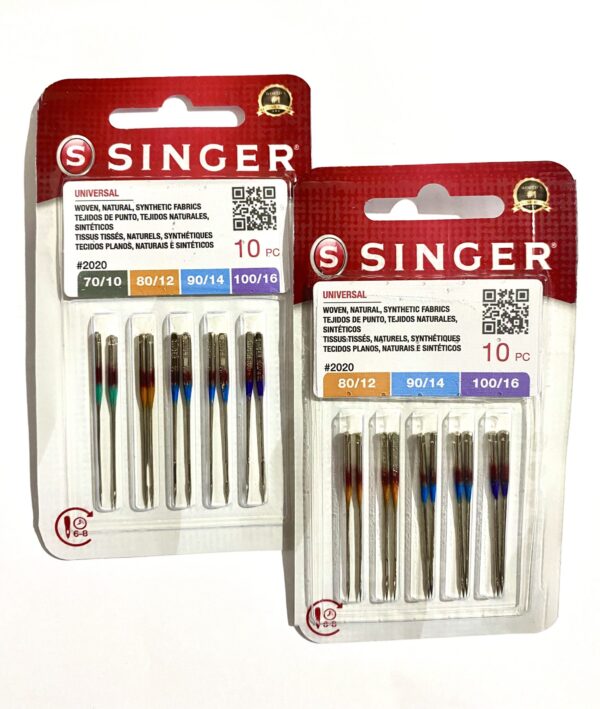 Agulha de Máquina Singer Caseira Universal #2020 Pct C/10 un Sortidos