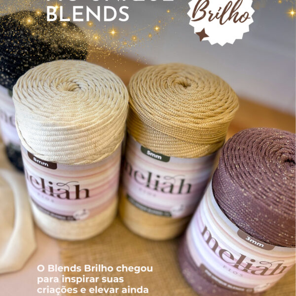 Fio de Poliéster Unique Blends Brilho Meliah 8mm