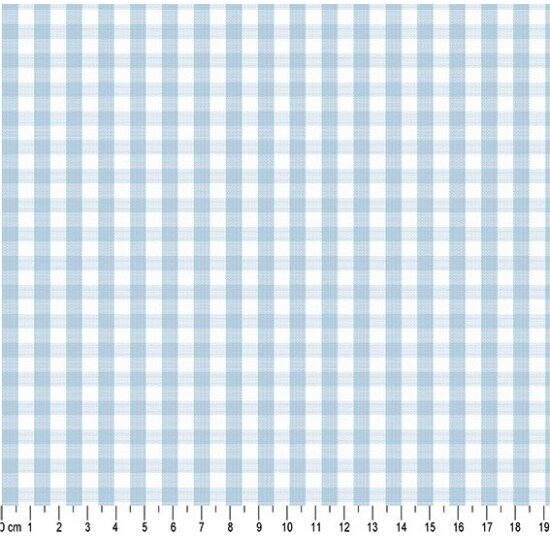 Tricoline Xadrez Médio 9Xm Fio Tinto Azul Bebê Cor 1044