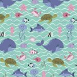 Fundo Do Mar Baleia Verde Tiffany Cor 02