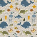 Fundo Do Mar Baleia Bege Cor 06