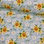 Girassol C/Margaridas Fundo Azul Claro 5963 D Cor A