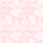 Floral Renda Branca Fundo Rosa Premium