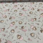 Mini Bailarina Cinza E Rosa Cor 02