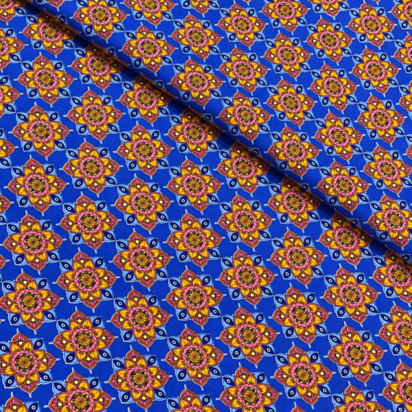 Tricoline Mandala Azul Cor 02